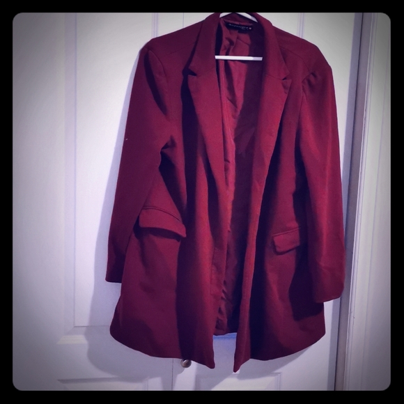 Anonyme Sans Toi Jackets & Blazers - Burgundy Spring Fall light open Coat blazer XXL
